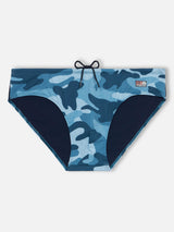 Man denim camouflage swim briefs Cayo