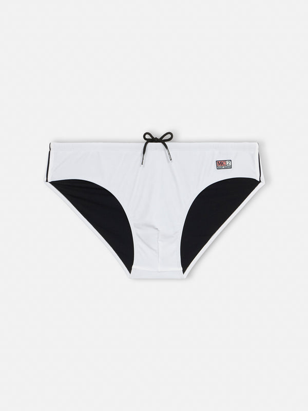 Man white swim briefs Cayo