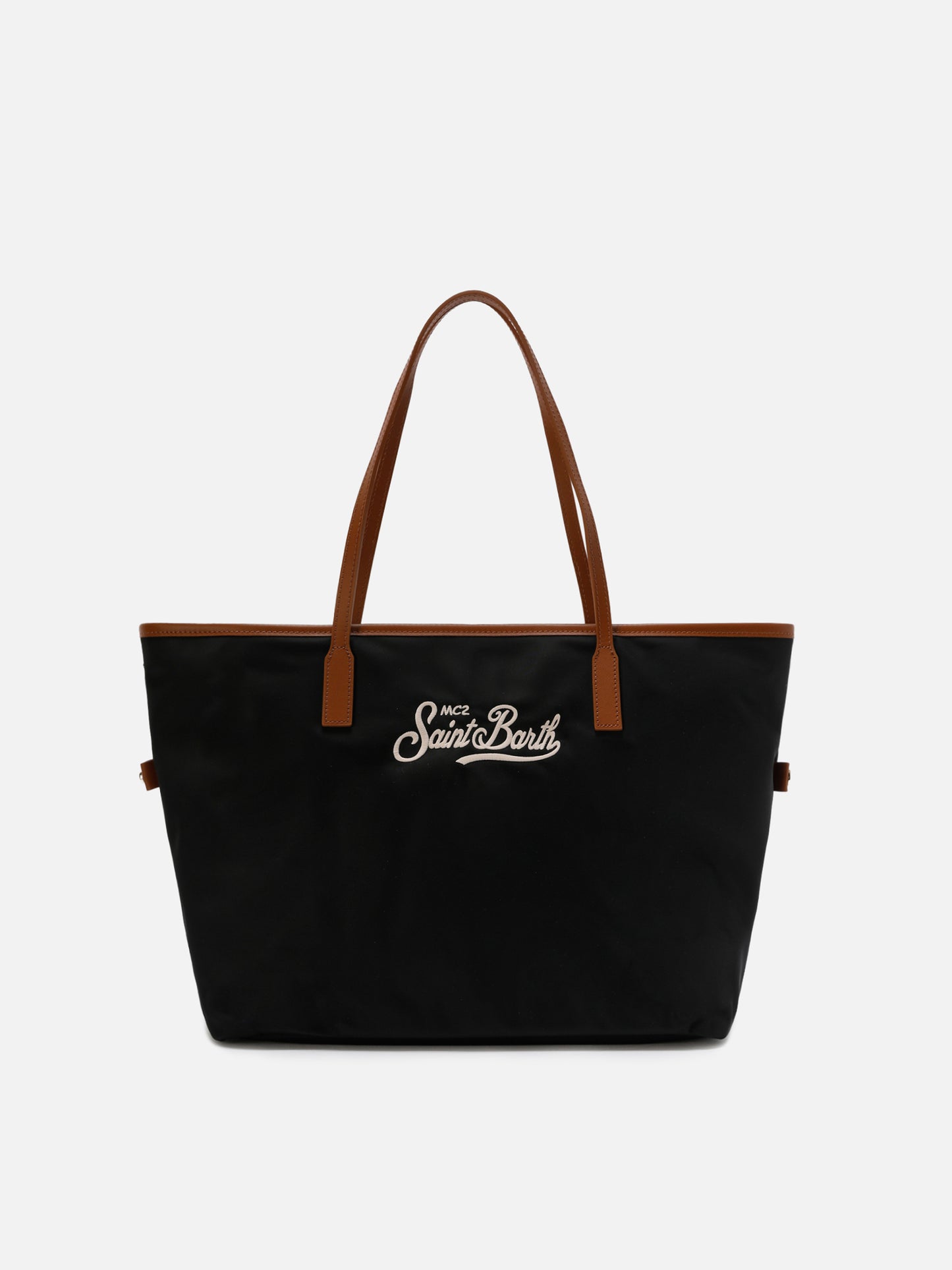 Borsa City nera regular in nylon