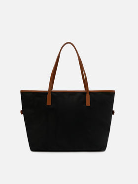 Borsa City nera regular in nylon