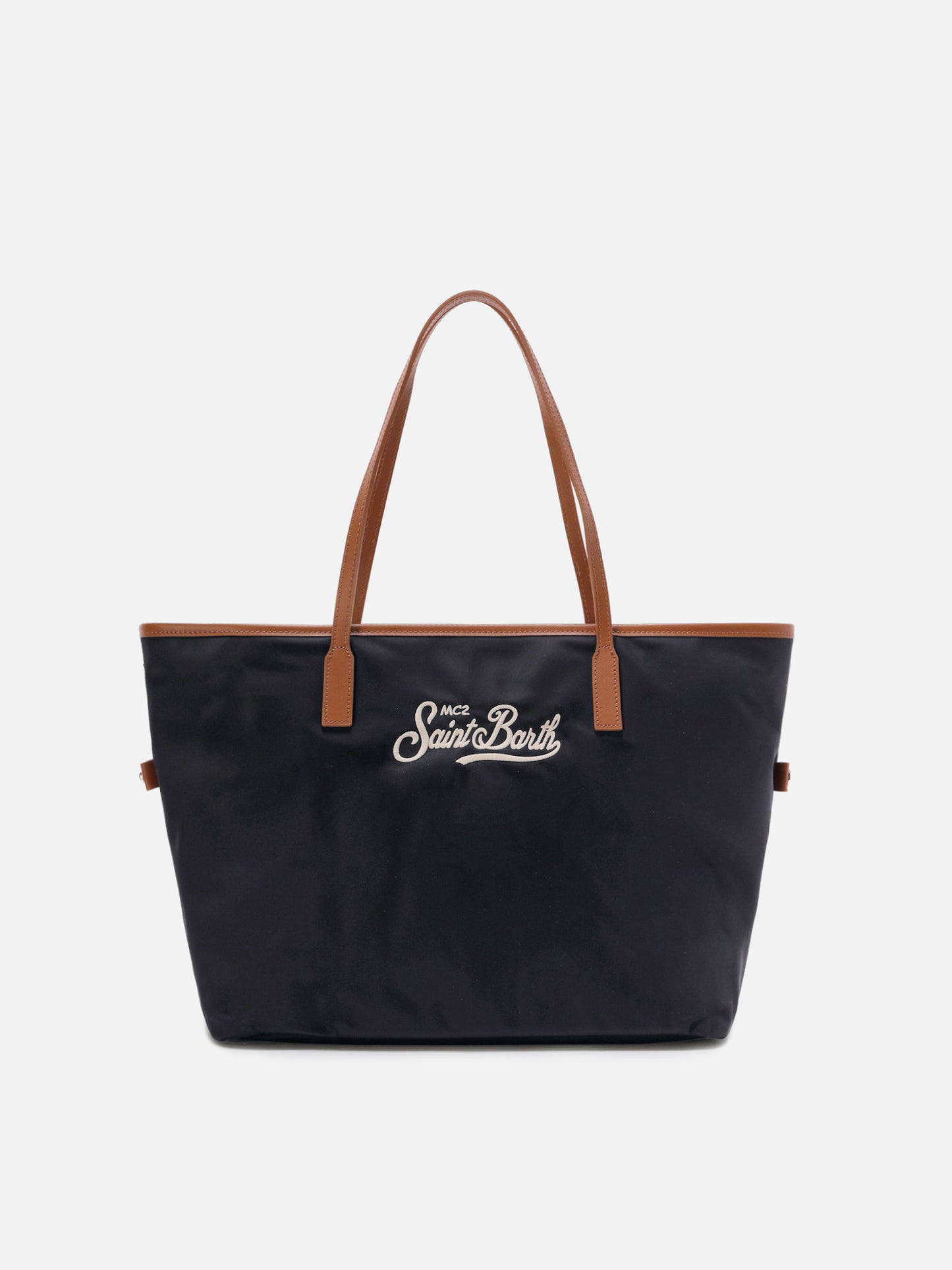 Schwarze City Bag aus Nylon in regulärer Größe 