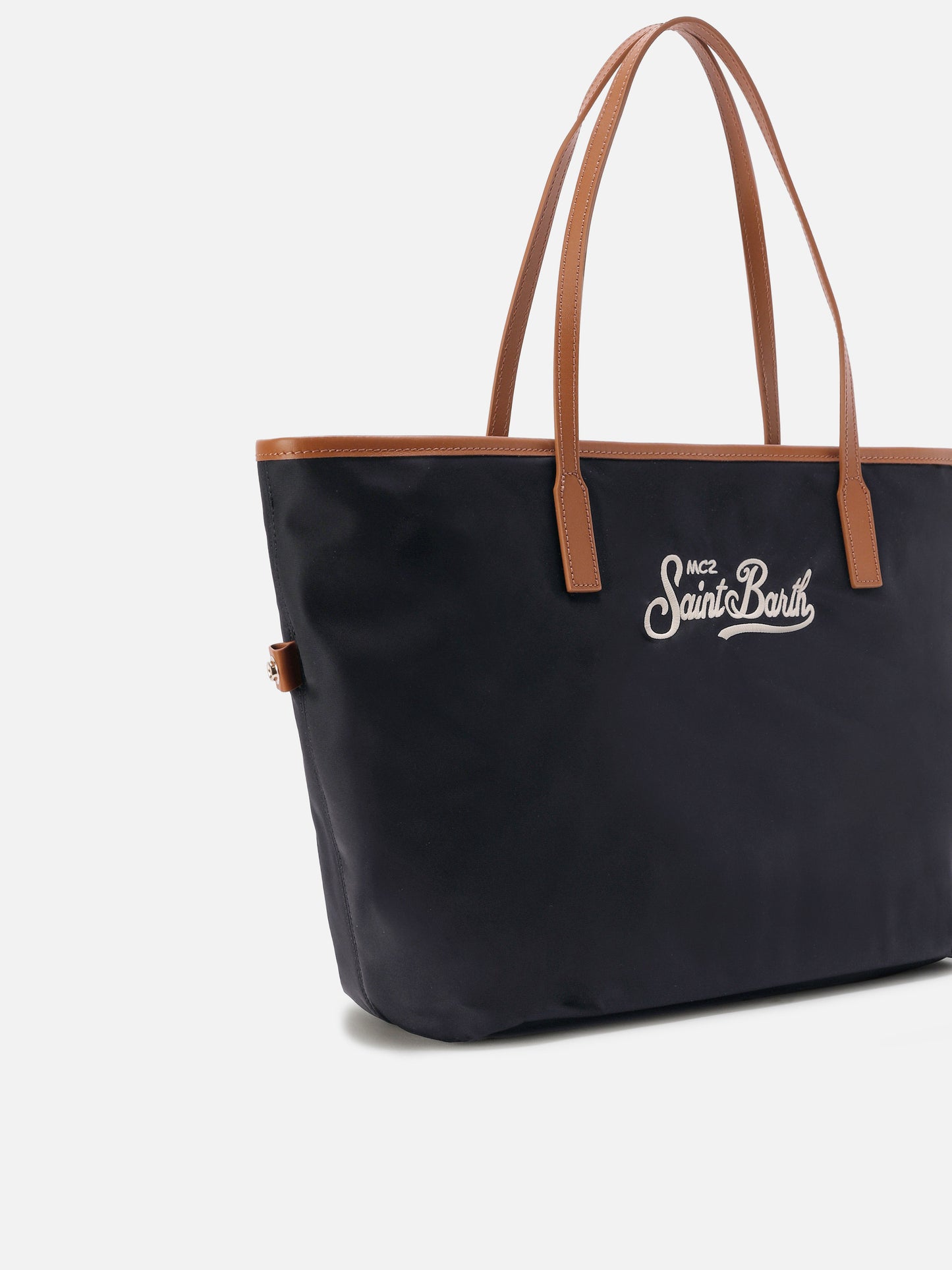Schwarze City Bag aus Nylon in regulärer Größe 