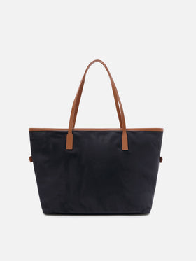 Schwarze City Bag aus Nylon in regulärer Größe 