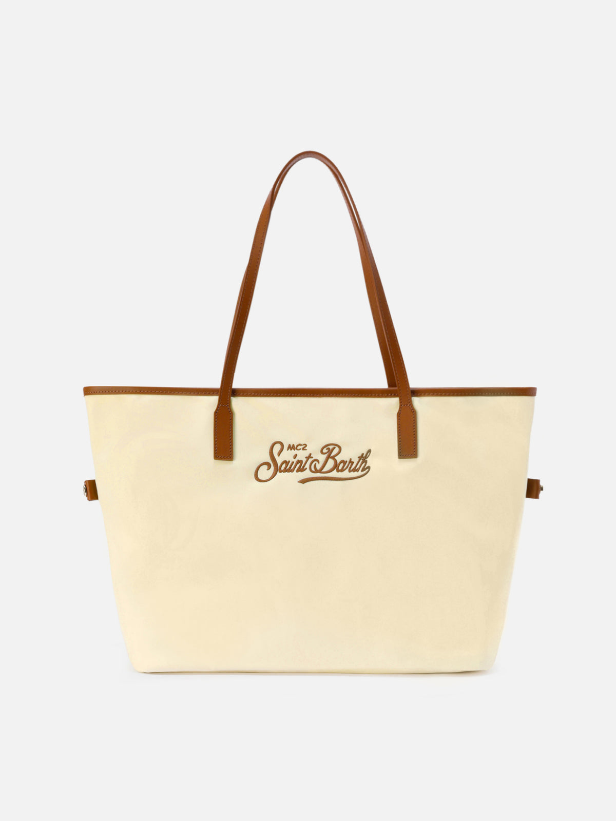 Weiße City-Tasche aus Nylon in regulärer Größe 