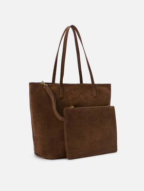 Brown suede City regular bag