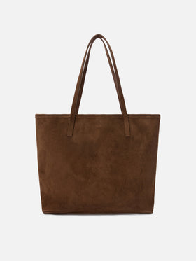 Brown suede City regular bag