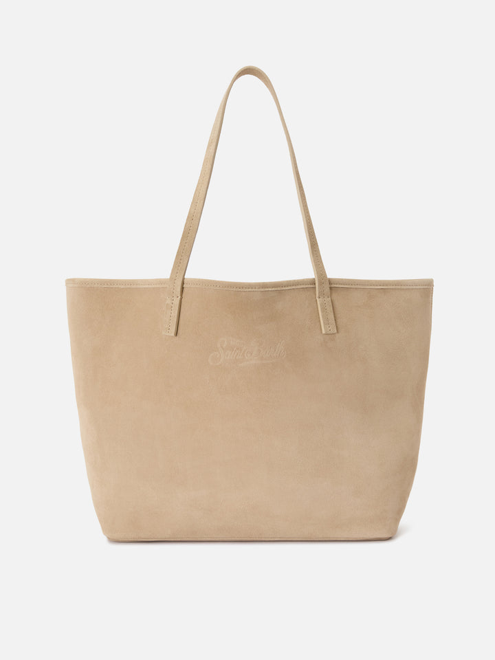 Beige suede City regular bag