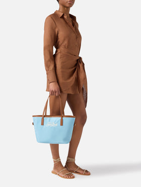 Light blue City medium nylon bag