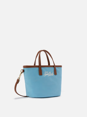 Light blue City mini nylon bag
