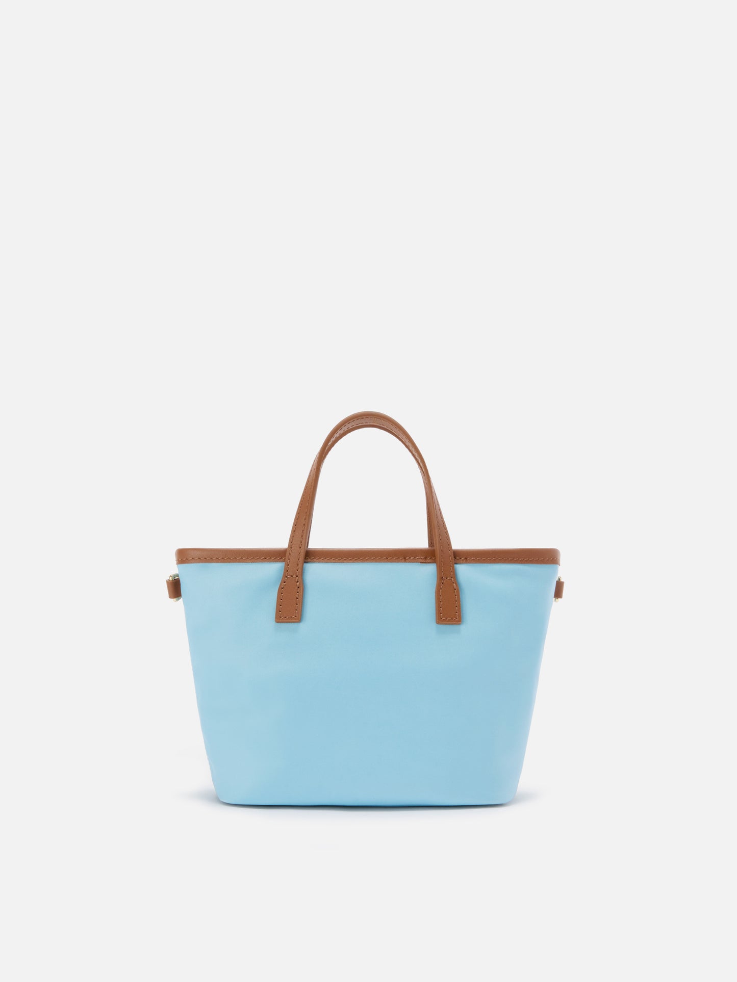 Borsa City mini in nylon azzurra