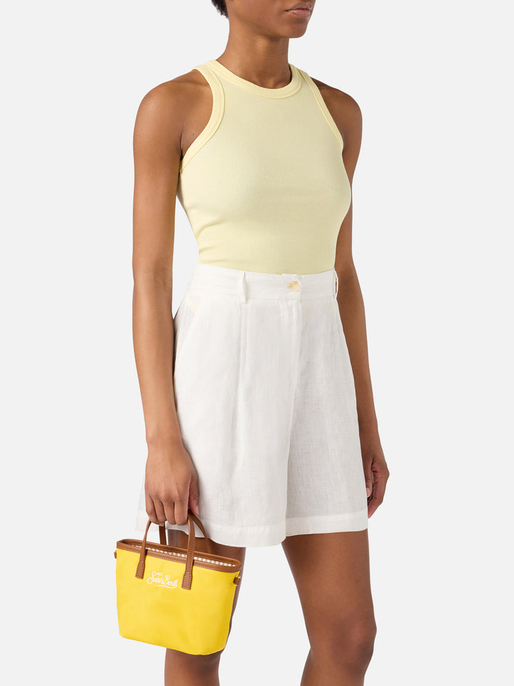 Yellow City mini nylon bag