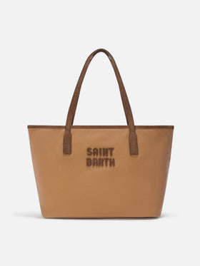 Nut Medium City waxed bag with logo embroidery