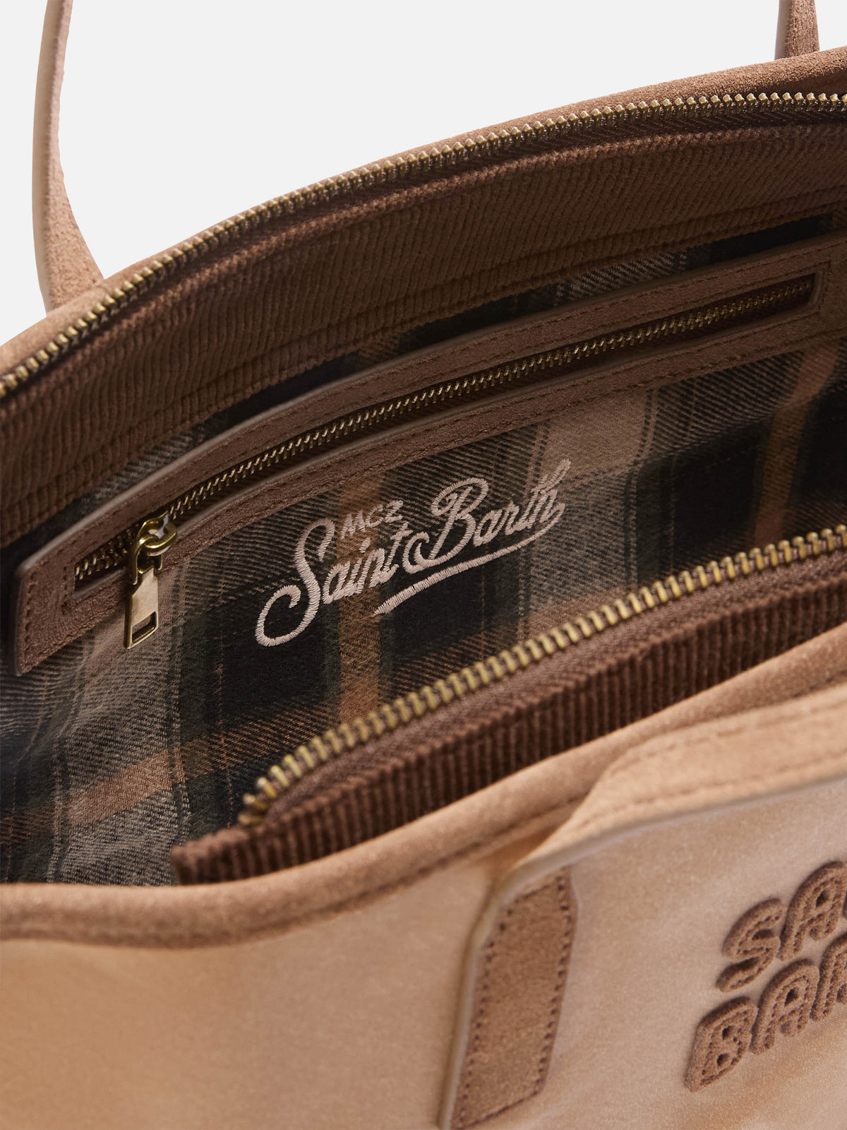 Nut Medium City waxed bag with logo embroidery
