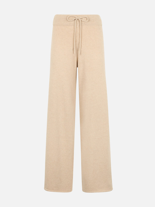 Beige Strickhose für Damen von Cambon