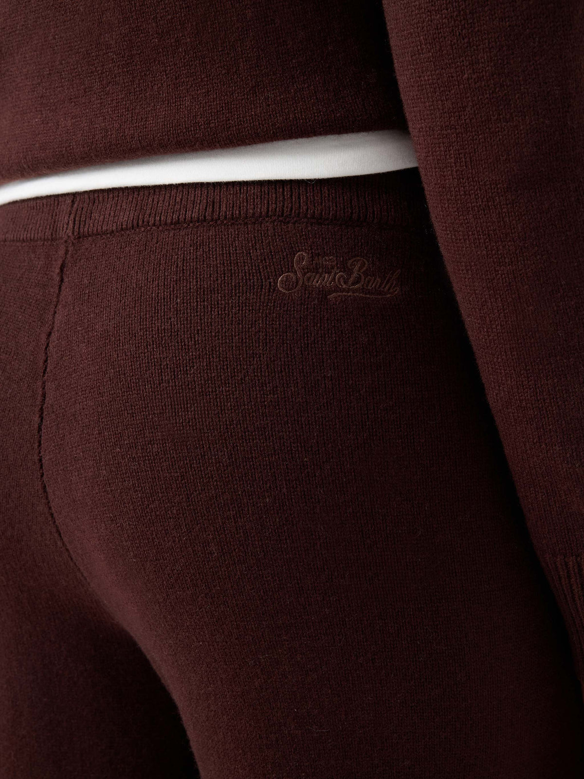 Pantalon en laine Cambon marron 