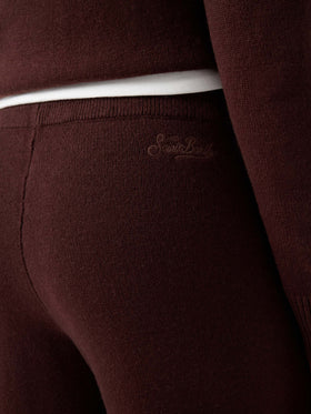 Pantalon en laine Cambon marron 