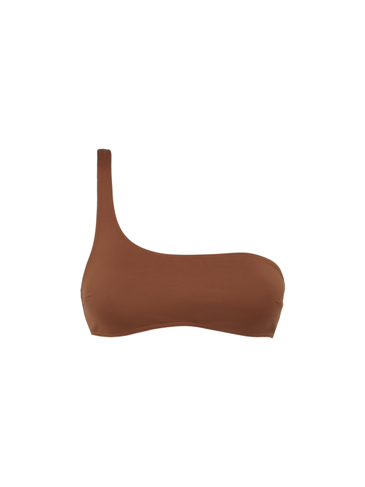 Celestine brown one-shoulder bralette top - MC2 Saint Barth