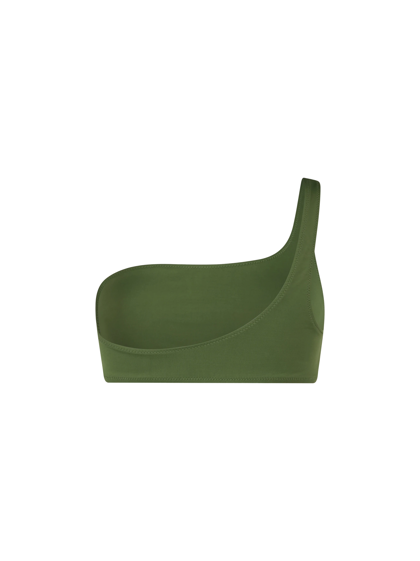 Top bralette monospalla verde militare Celestine