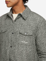 Technic fabric overshirt Chalet with herringbone print