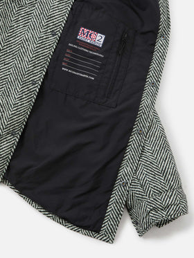 Overshirt Chalet aus technischem Stoff mit Fischgrätenmuster