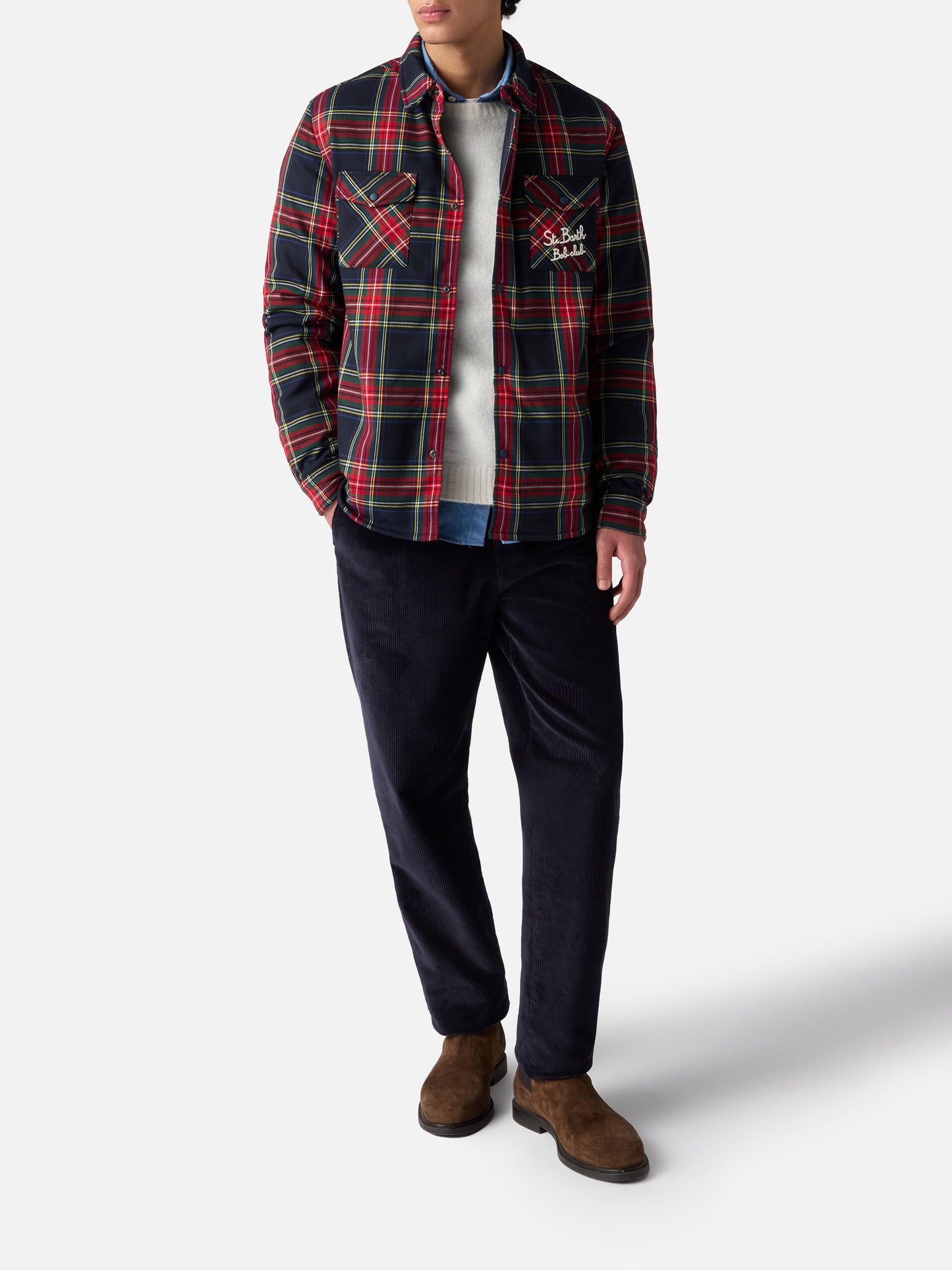 Camicia over con taschino e ricamo St. Barth Bob Club