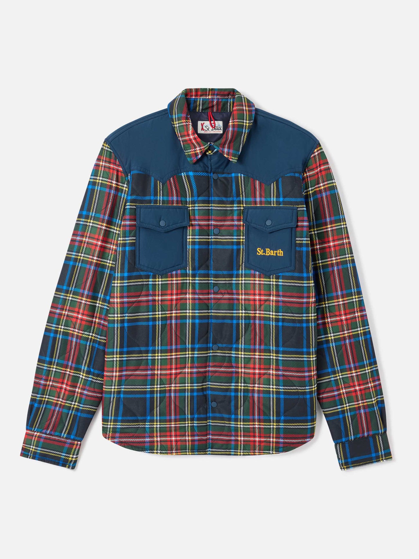 Gepolstertes Overshirt im Chalet-Tartan 