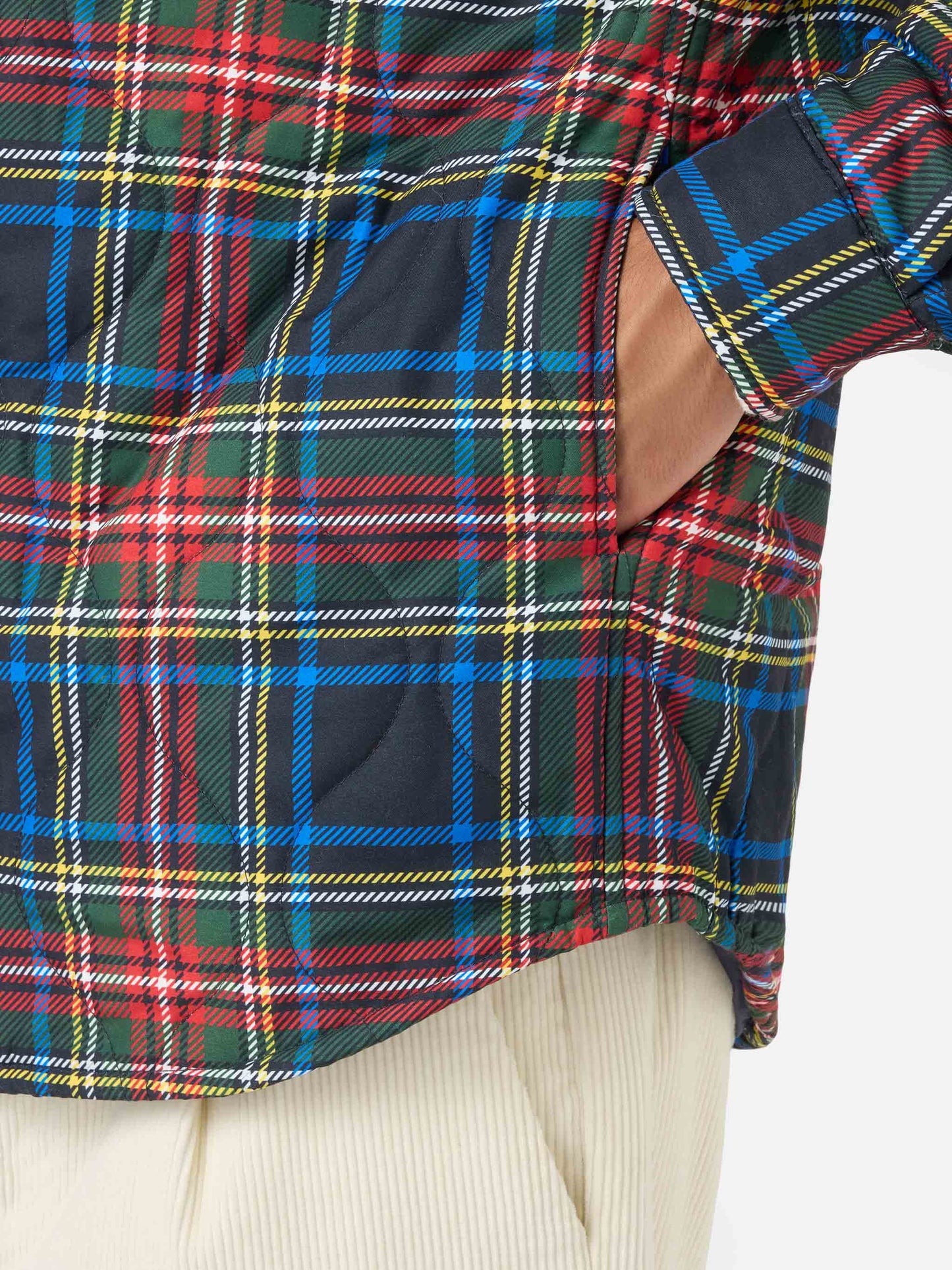 Gepolstertes Overshirt im Chalet-Tartan 