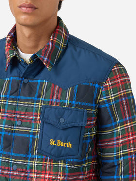 Gepolstertes Overshirt im Chalet-Tartan 