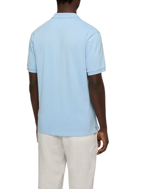 Hellblaues Baumwoll-Piqué-Poloshirt Charles