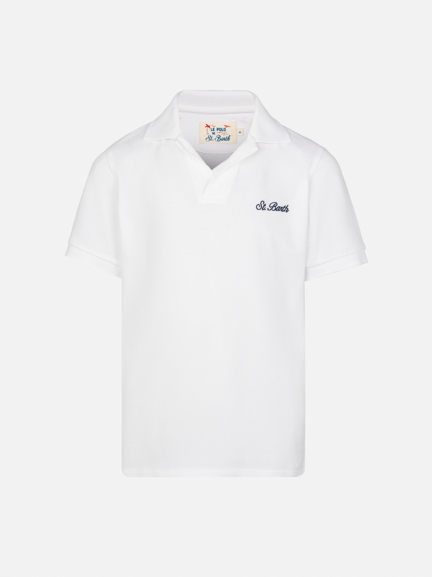 Weißes Baumwoll-Piqué-Poloshirt Charles Jr