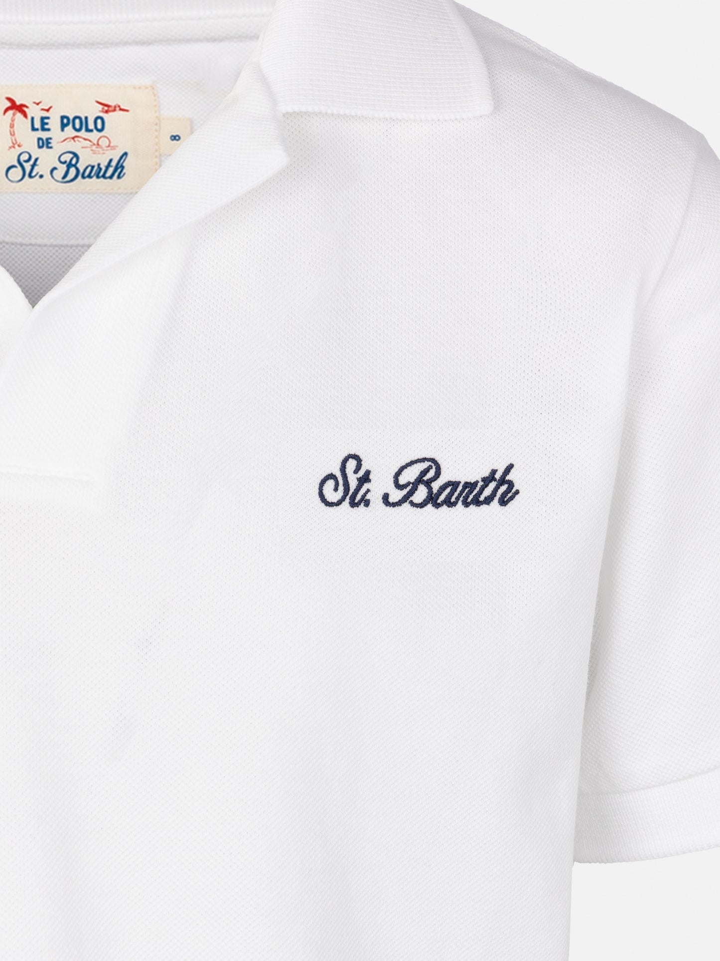 Weißes Baumwoll-Piqué-Poloshirt Charles Jr