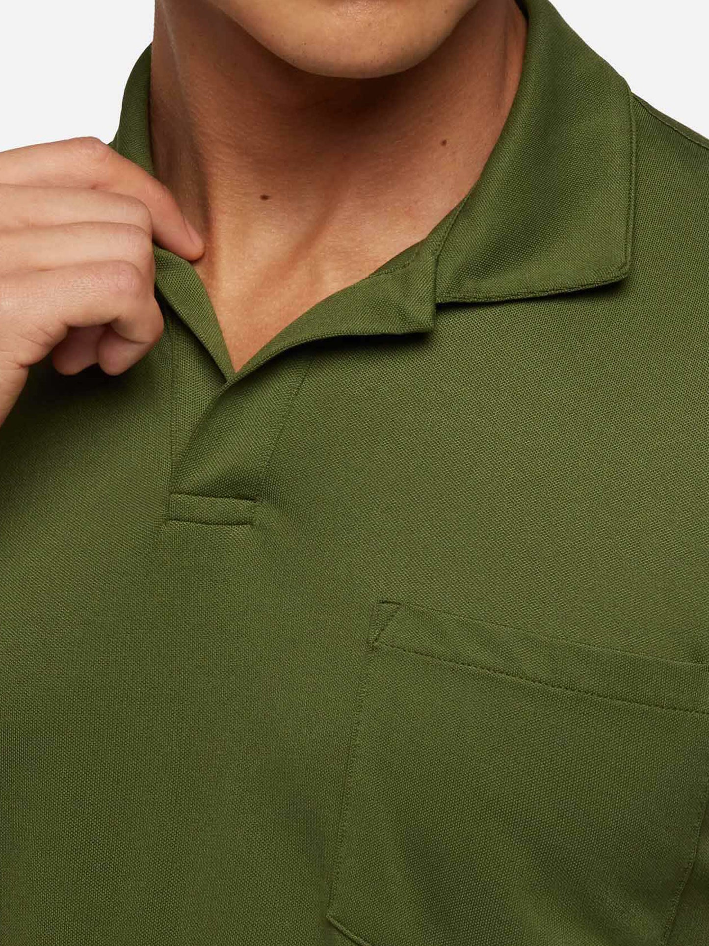 Polo in piquet tecnico verde militare Camber
