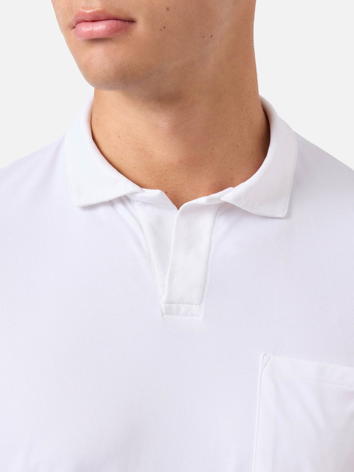 Polo en piqué technique coloris crème Camber 