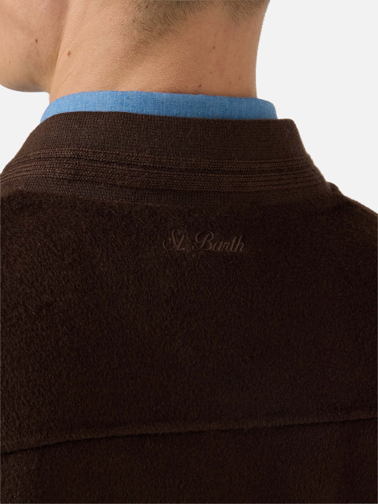 Ungefütterte Camden-Bomberjacke aus Wolle in Braun