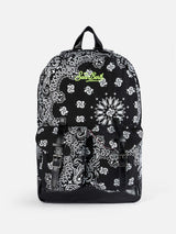 Canvas backpack cody with black bandanna print