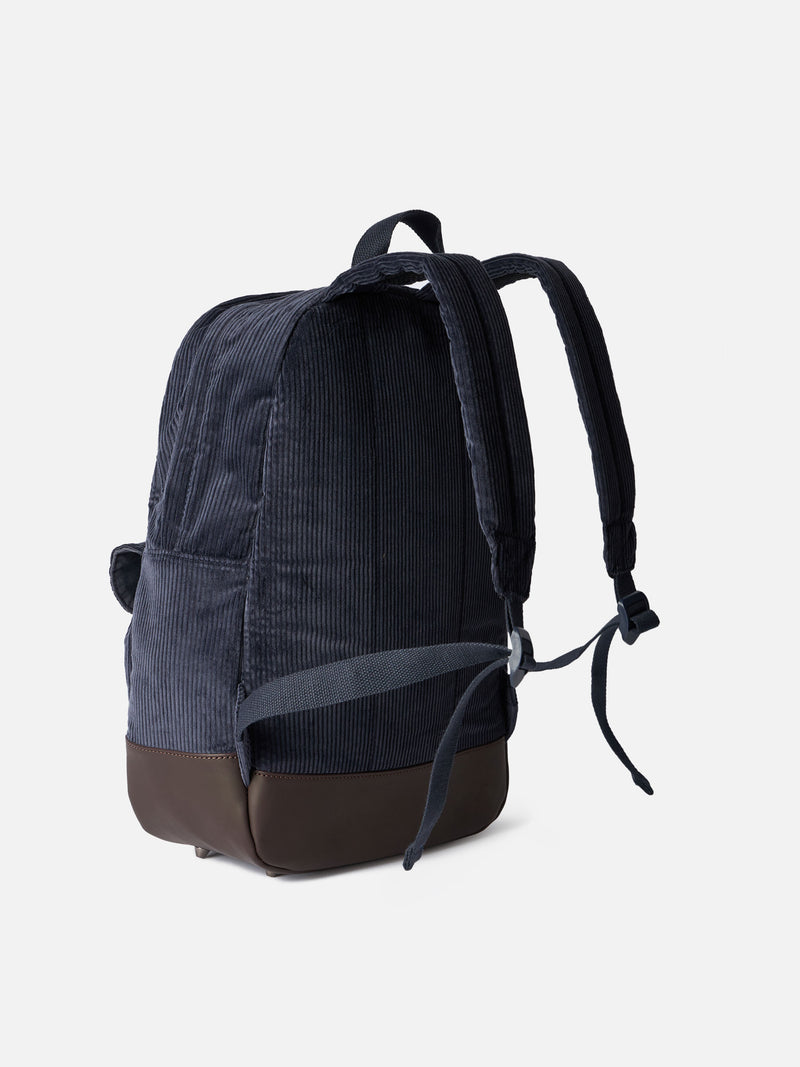 Navy blue corduroy backpack Cody