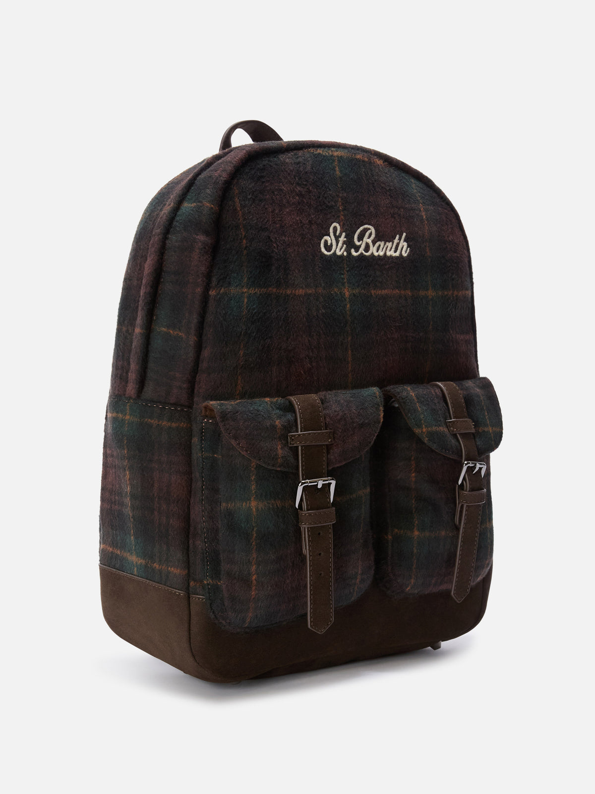 sac à dos en mélange de laine Cody avec motif tartan 