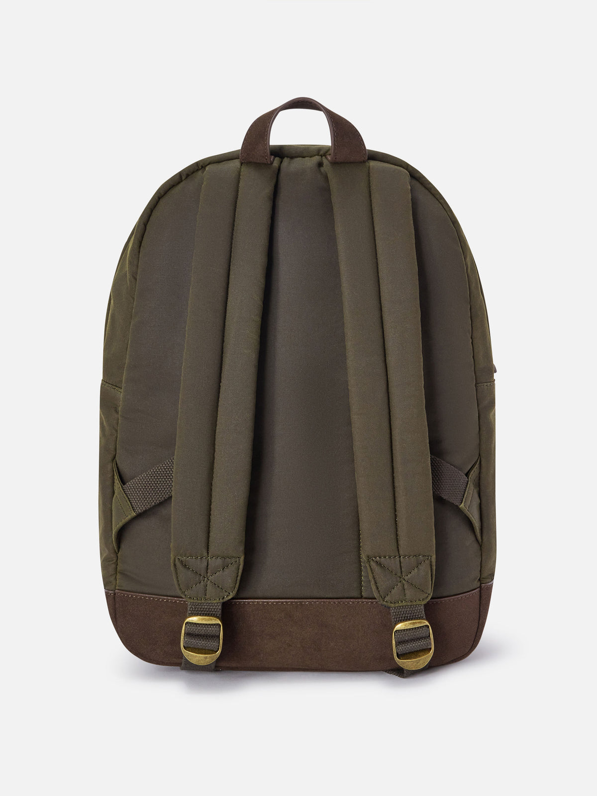 Military green Cody waxed backpack with logo embroidery