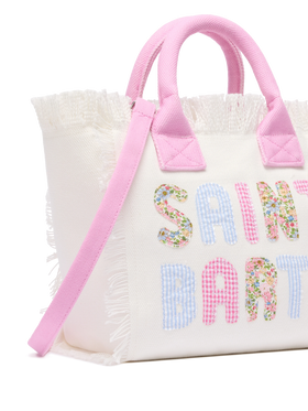 Borsa Colette in canvas di cotone con logo patch Saint Barth