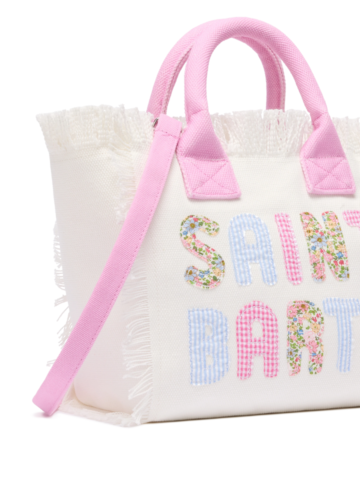 Borsa Colette in canvas di cotone con logo patch Saint Barth