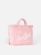 Pink cotton canvas Colette handbag