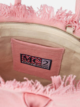 Pink cotton canvas Colette handbag