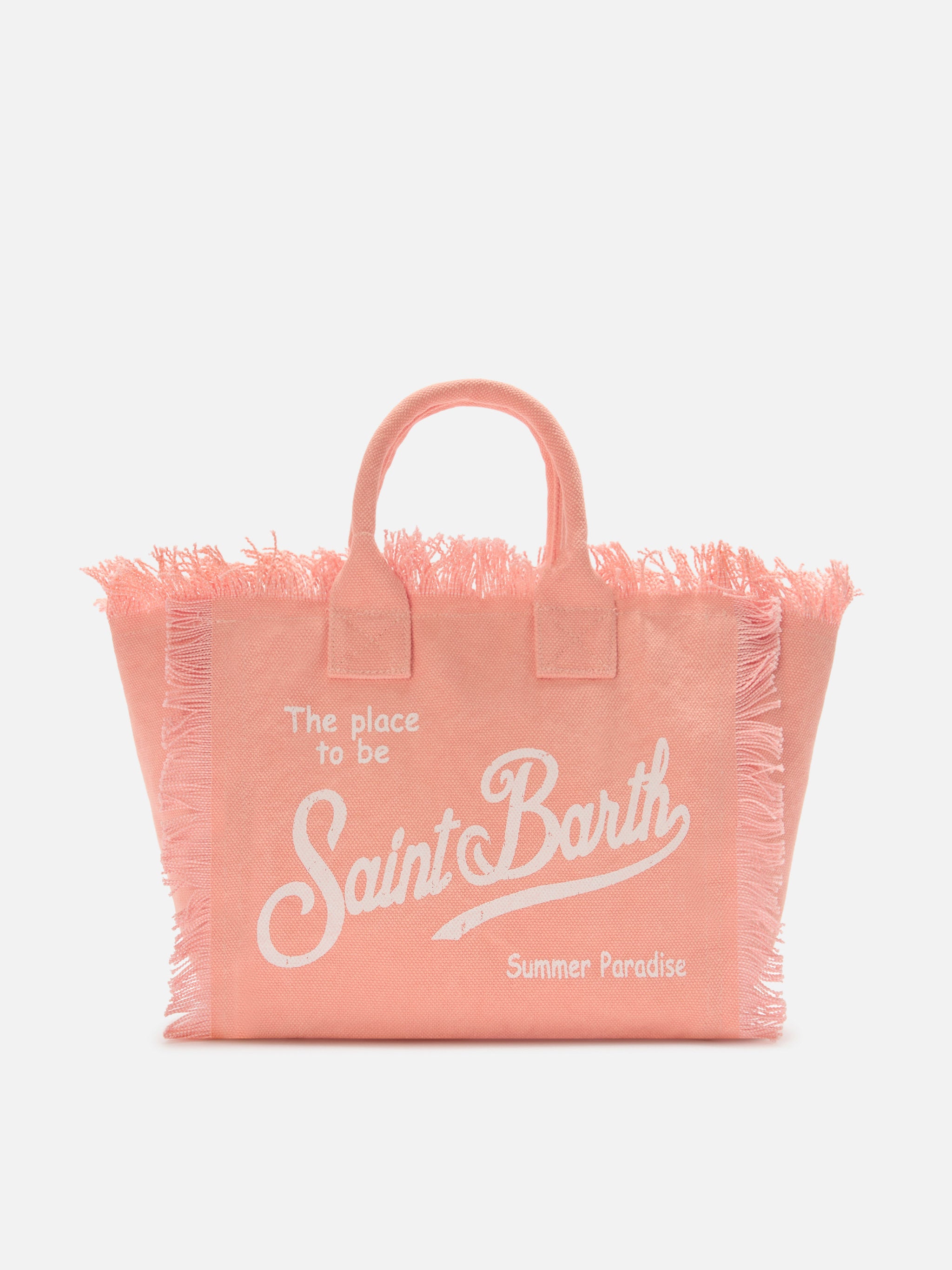Orange canvas Colette bag with fringes – MC2 Saint Barth