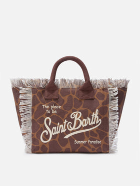 Colette canvas bag with animalier pattern