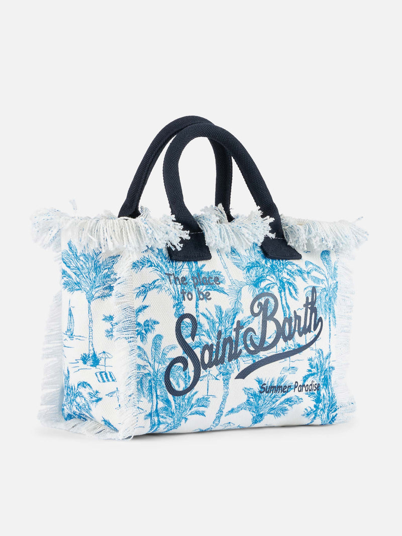 Colette-Handtasche aus Toile de Jouy-Baumwollcanvas