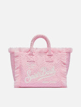 Colette Sponge pink zebra embossed terry handbag