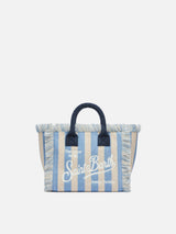 Colette Sponge hellblau gestreifte Frottee-Handtasche