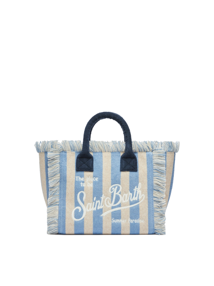 Colette Sponge hellblau gestreifte Frottee-Handtasche