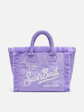 Colette Sponge lilac stars embossed terry handbag