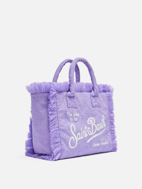 Colette Sponge lilac stars embossed terry handbag